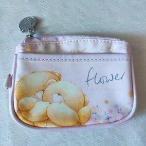 Hallmark Forever Friends Bear Flower Pink Wallet Pouch